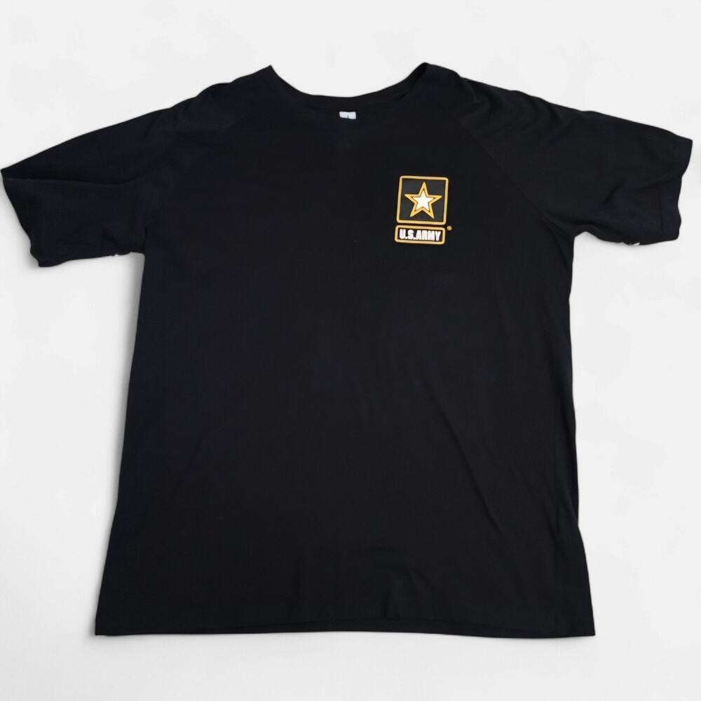 U.S. Army Black Yellow Star Logo T-Shirt Men's Plus Size 2XL